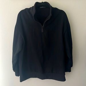 Black half-zip sweatshirt